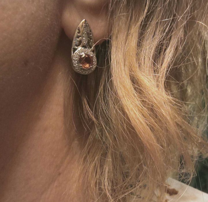 Набор серебро 925, с турецкими султанитами