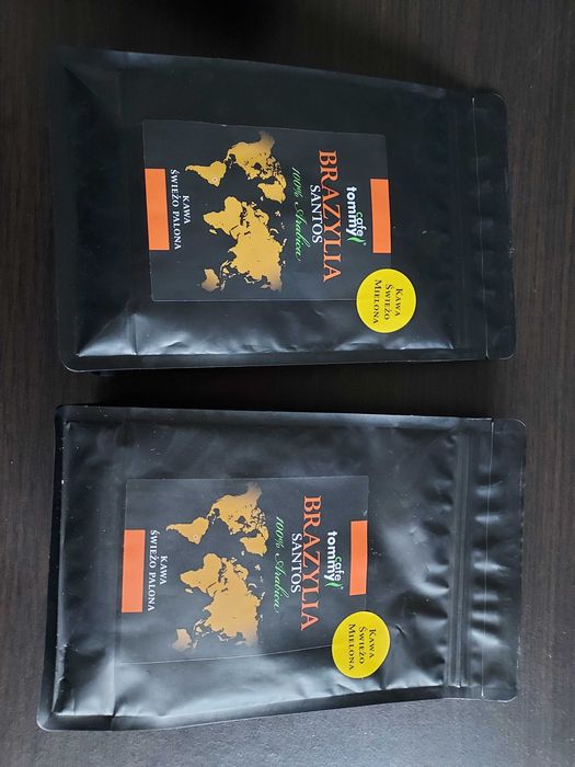 Kawa mielona 2x500 g BRAZYLIA Santos Świeżo palona 100% ARABICA