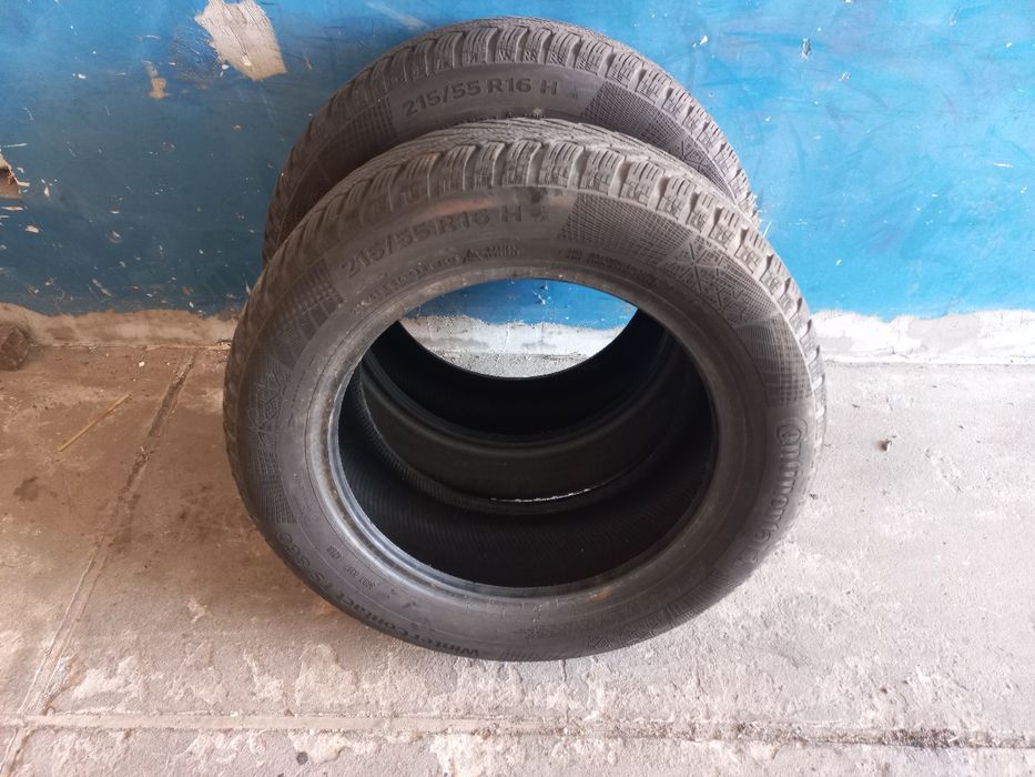 Opony zimowe 2 sztuki Continental 215/55R16