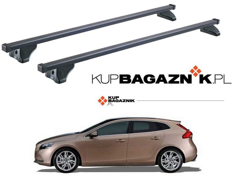 Bagażnik dachowy Volvo V40 CC Cross Country 2013 do 2024 belki relingi