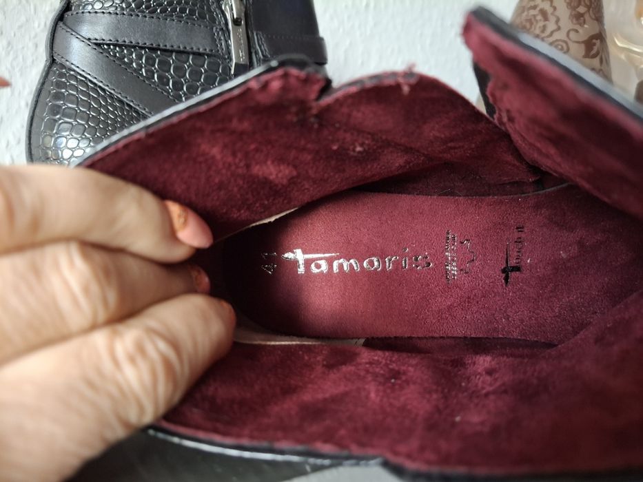 Tamaris skórzane sztyblety damskie 41
