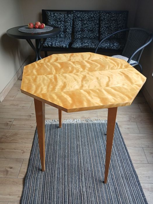 stolik stół fornirowany staroć vintage prl antyk