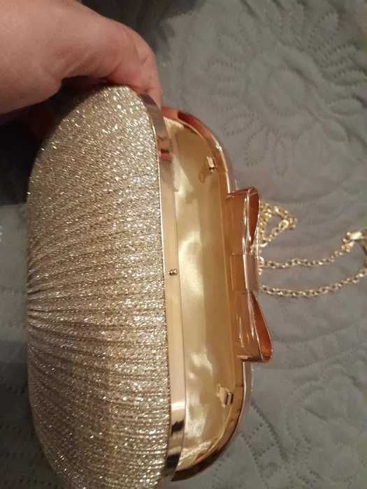 Torebka kopertówka kuferek glamour elegancka