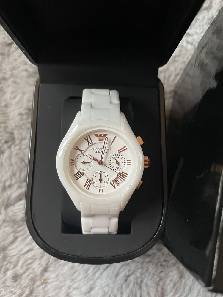 Zegarek Emporio Armani Ceramica biały