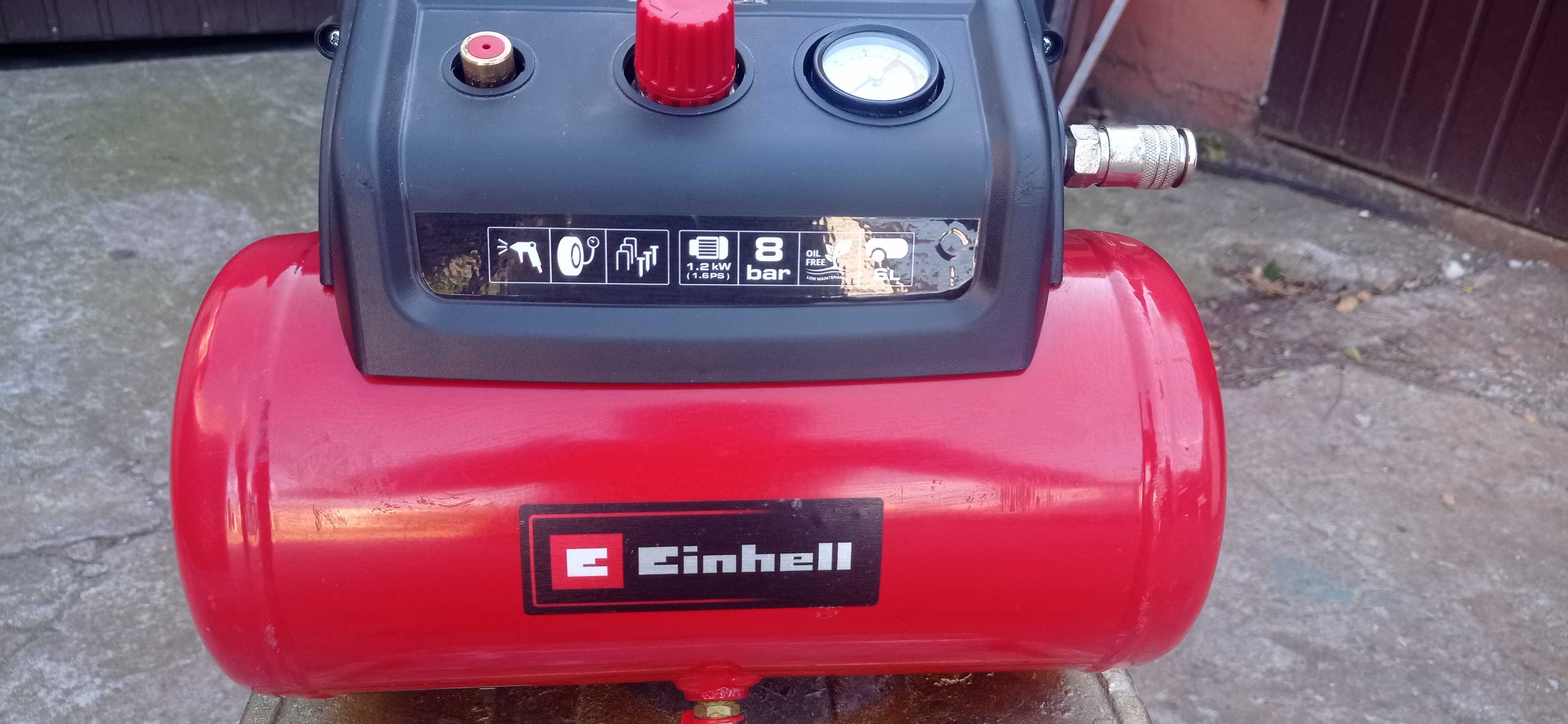 kompresor bezolejowy einhell 8 bar