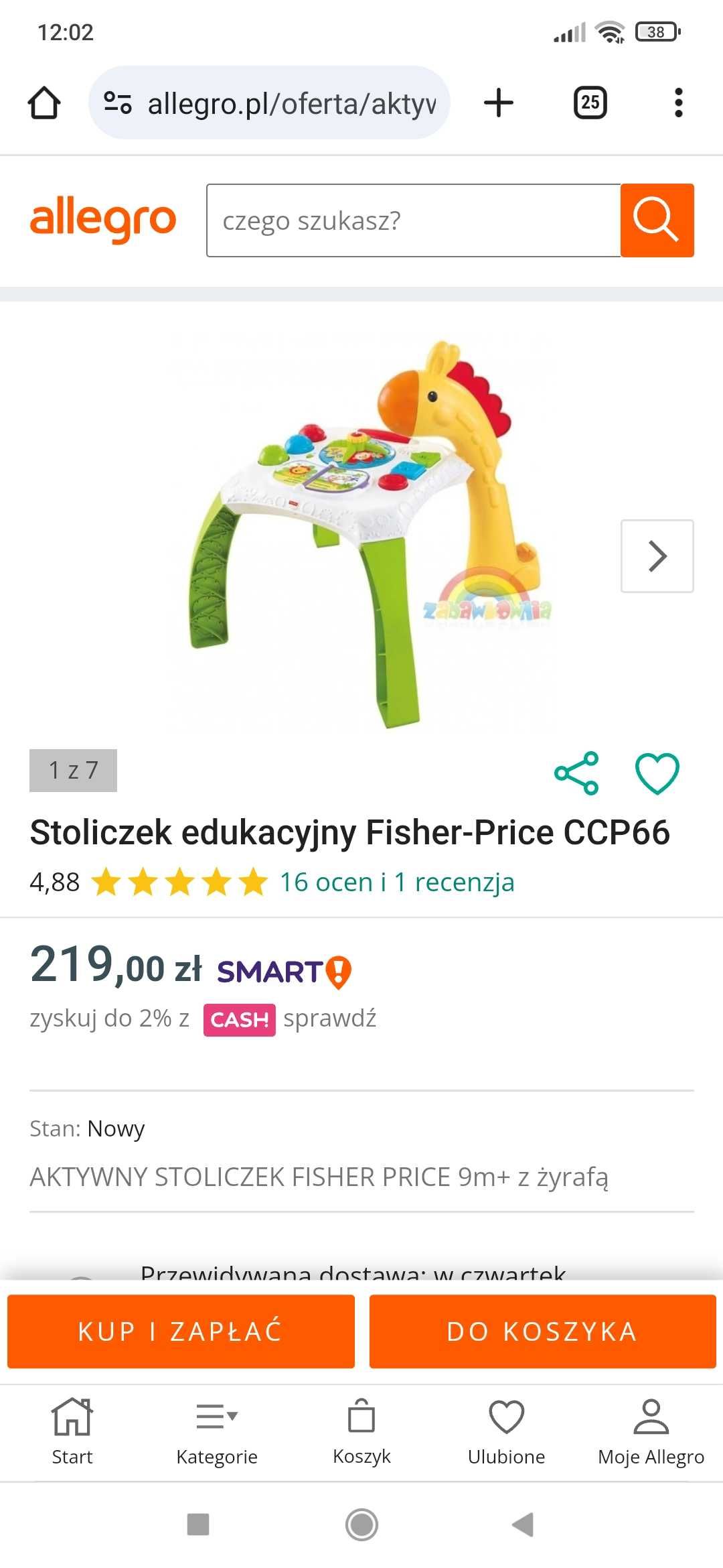 Stoliczek edukacyjny Fisher price