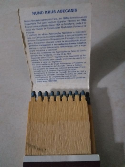 Fósforos  carteiras coleção CDS  - PP memorabília política