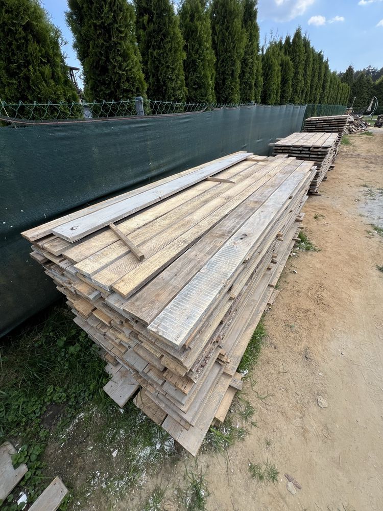 Sprzedam deski po jednej budowie - 9m3 - oczyszczone