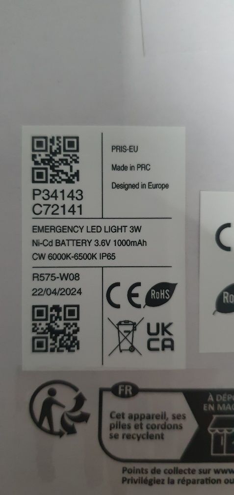 Luz de emergência led (novos)