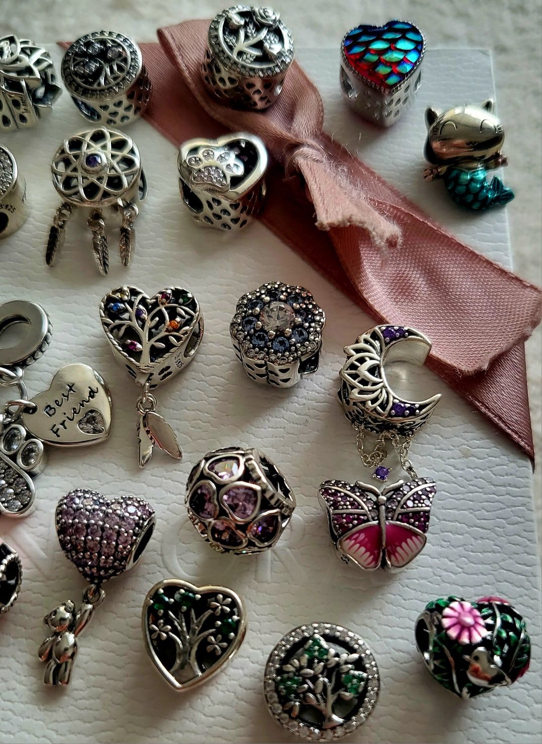 10 % Rabat Koralik charms do bransoletki Pandora, miś, serce psia łapa