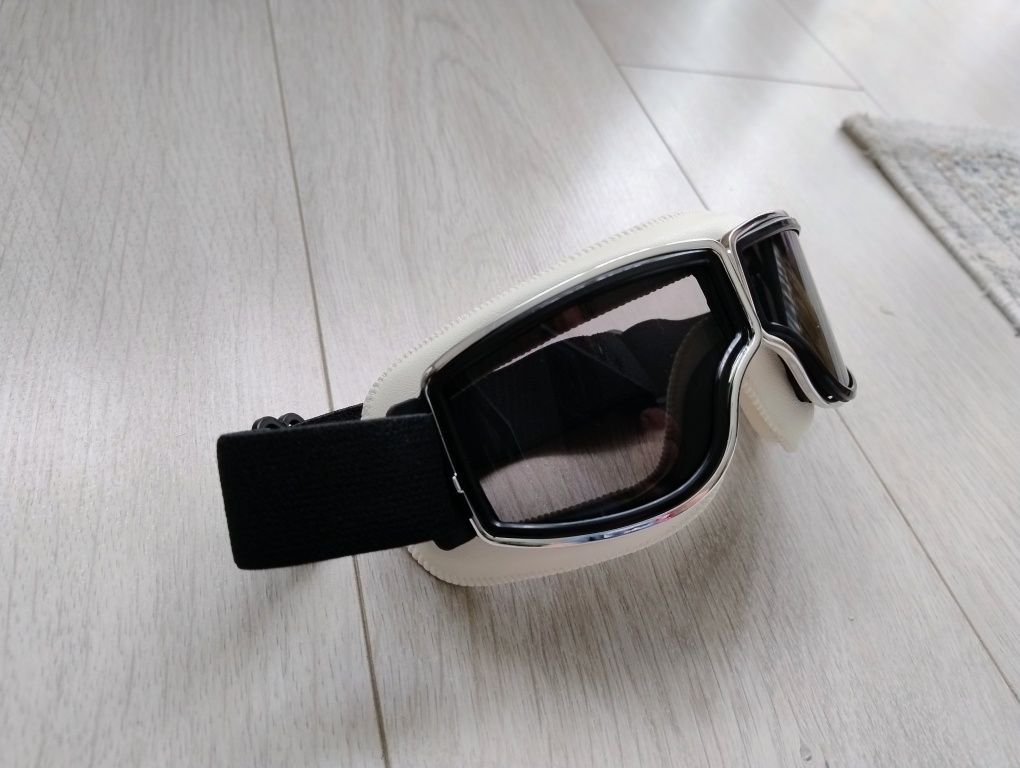 Okulary gogle retro na motocykl PRL