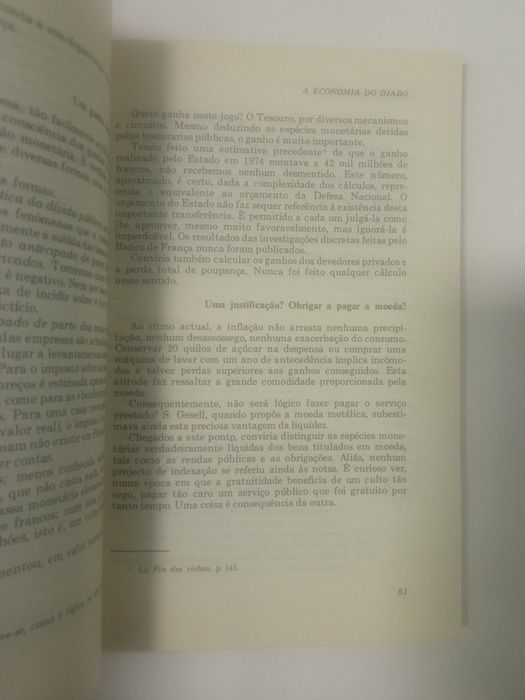 A economia do diabo: desemprego e inflação, de Alfred Sauvy
