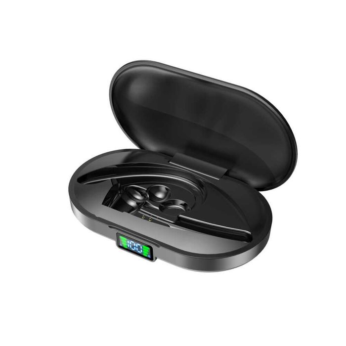 Regulowany Zestaw Słuchawkowy Bezprzewodowy z Etui Powerbank