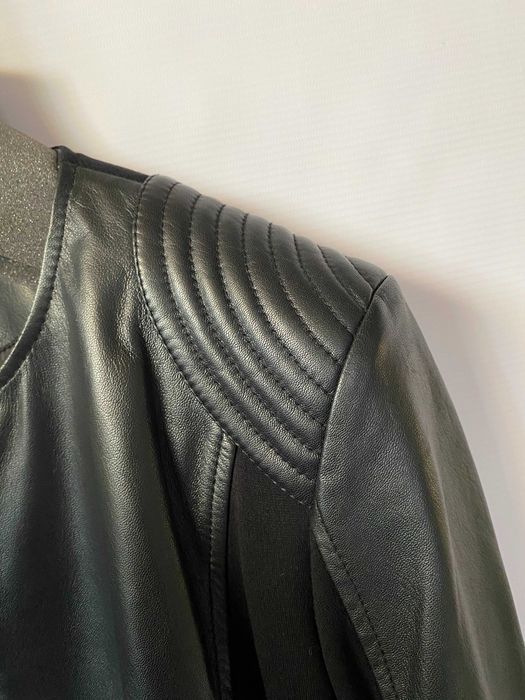 PINKO Kurtka skórzana biker czarna OPERETTA XL 42