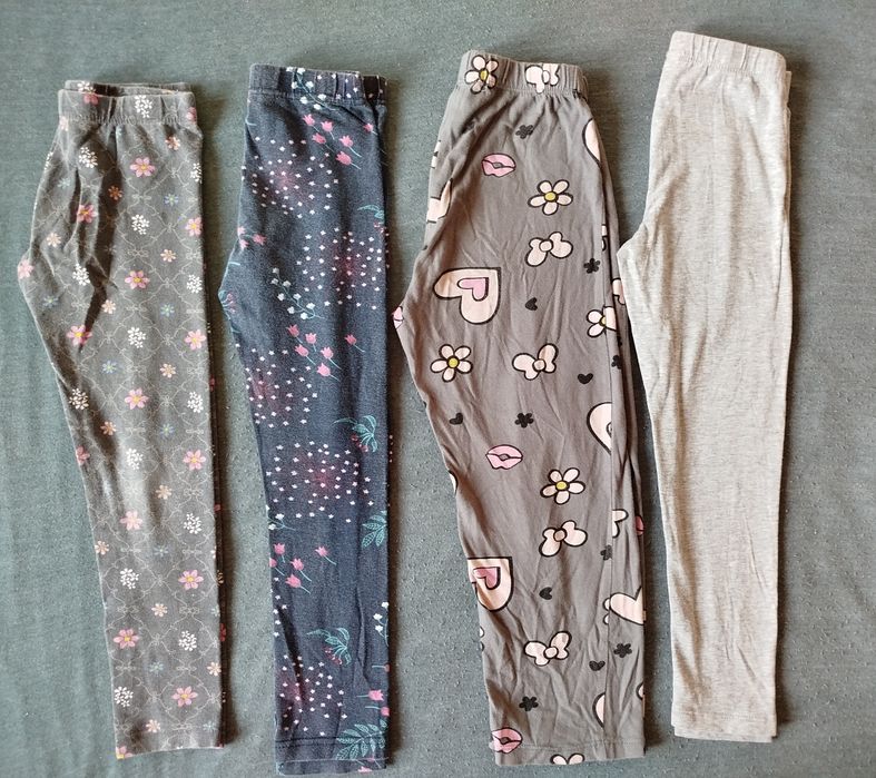 Legginsy cztery sztuki dla 4-5 latki