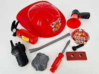 Zestaw małego strażaka kask + akcesoria przebranie - zabawki