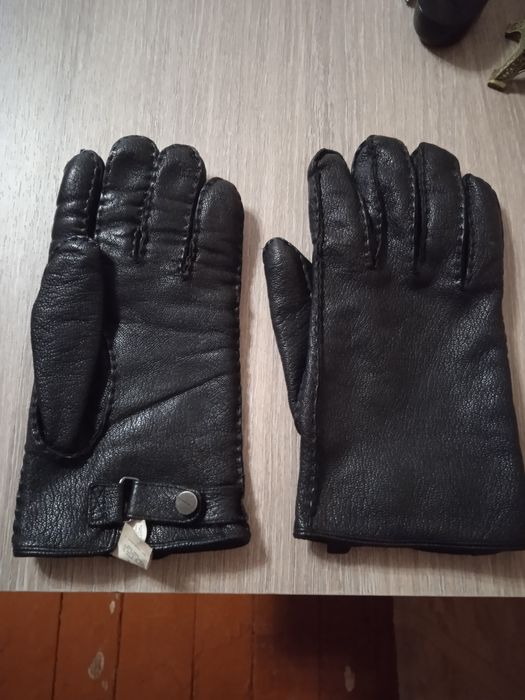 Кожаные муж. перчатки