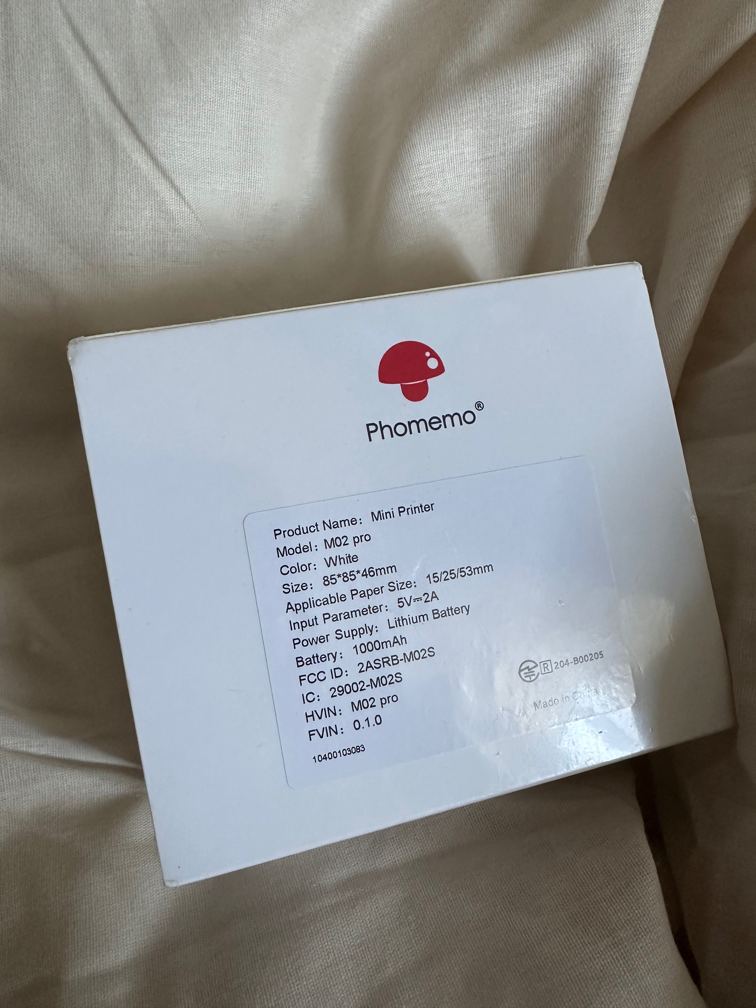 Mini drukarka Phomemo M02 Pro – NOWA, zaplombowana