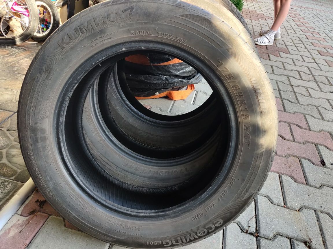 Cztery opony letnie stan bardzo dobry 5,5mm 175/65 R15 84T honda jazz