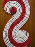 Toalha / trilho de mesa espiral crochet