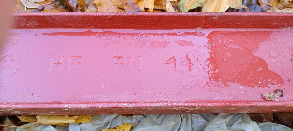 Nowy dwuteownik,treger, szyna typ h pokryty minią, 4 i 1 metr