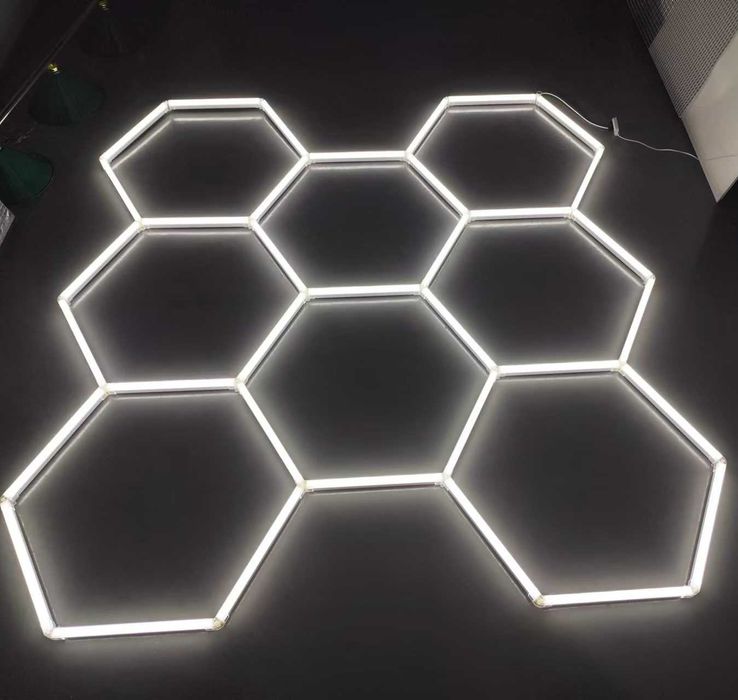 Lampy Hexagon LED 258x245cm Plaster Miodu Sześciokąt Domu Biura Salonu