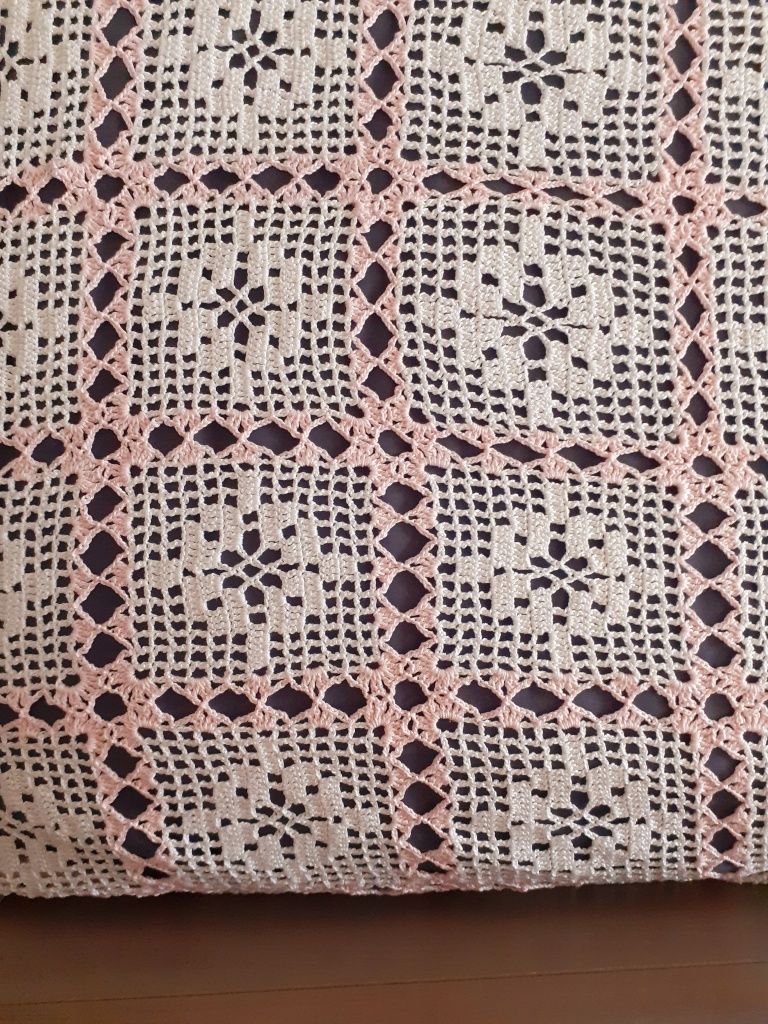 Colcha de algodão em crochet