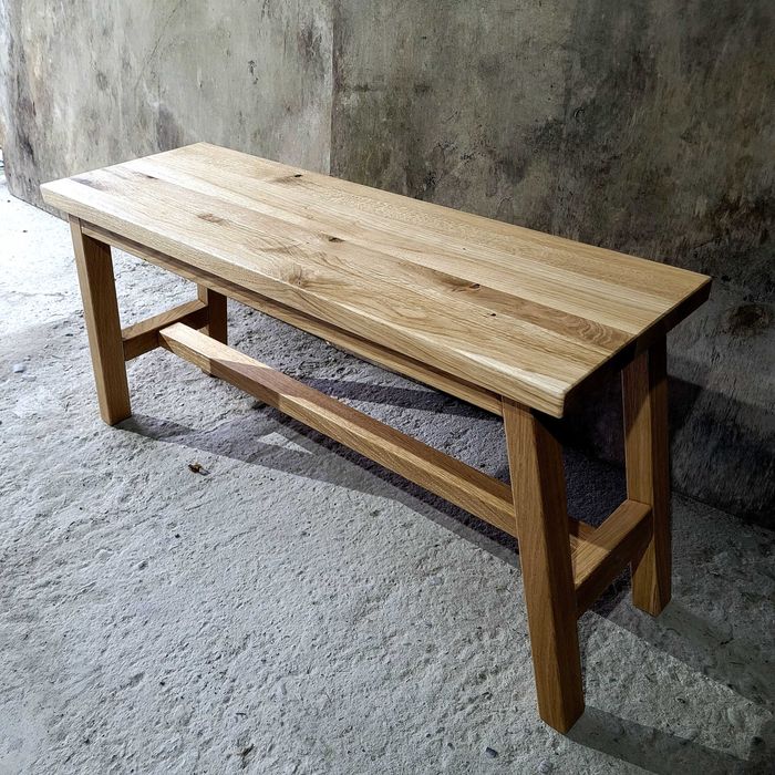 Ławka ławeczka drewniana dębowa