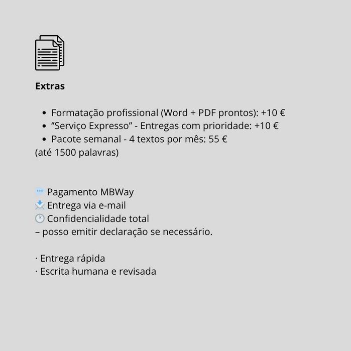Serviços de Escrita e Revisão – rápidos e personalizados