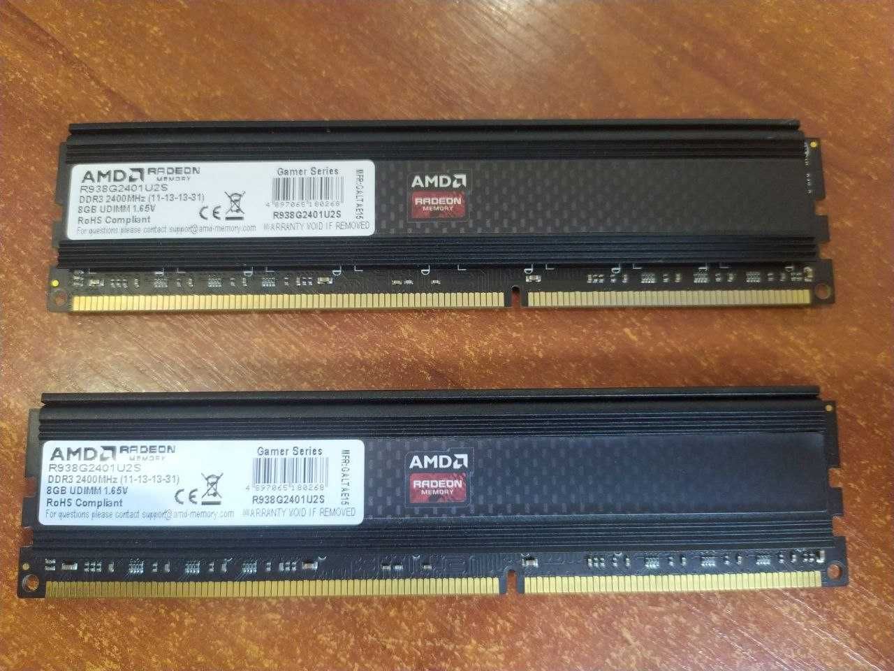 Оперативна пам'ять DDR3 AMD R9 Gamer Series 8Gb 2400MHz [R938G2401U2S]