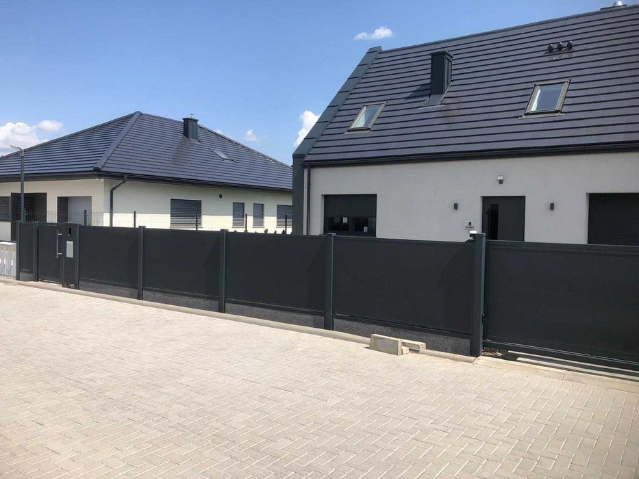 Furtka 100x133 MODUŁ PEŁNY Antracyt System Ogrodzeniowy Styrodur XPS