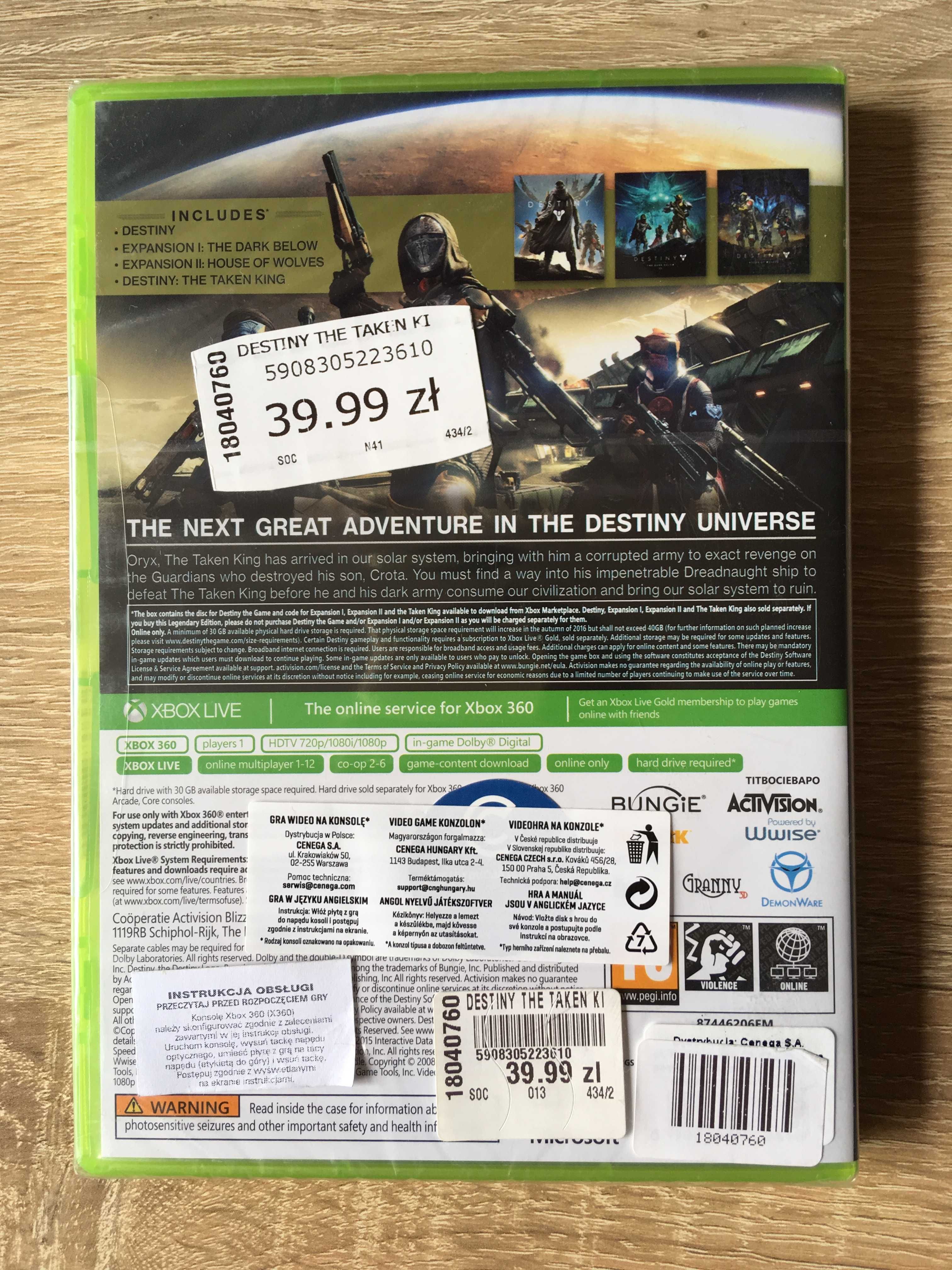 Destiny: The Taken King - Legendary Edition - Xbox 360 - NOWA, FOLIA