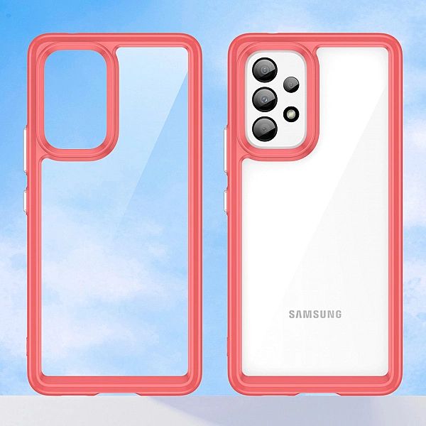 Etui Outer Braders z Ramką do Samsung Galaxy A53/5g czerwony