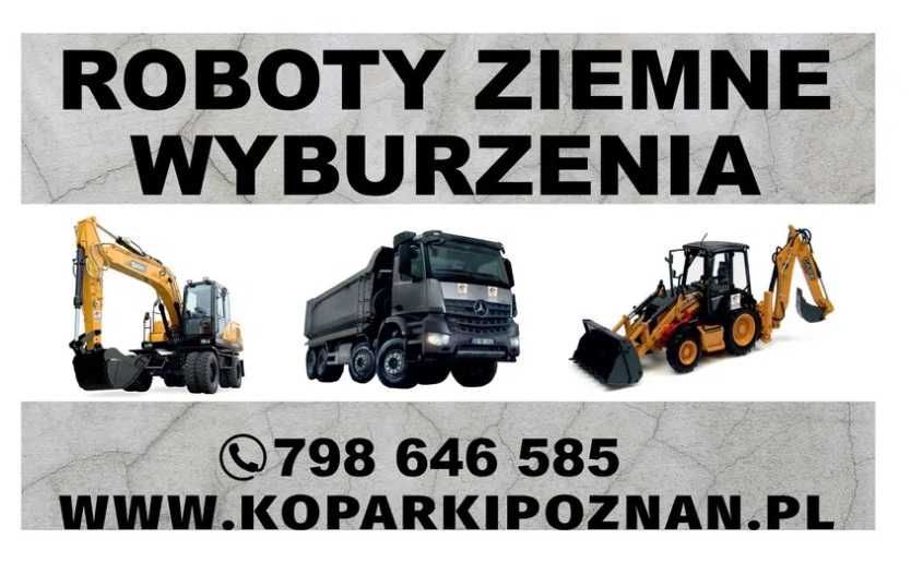 Roboty ziemne, wyburzenia, koparki, rozbiórki, wywrotki,