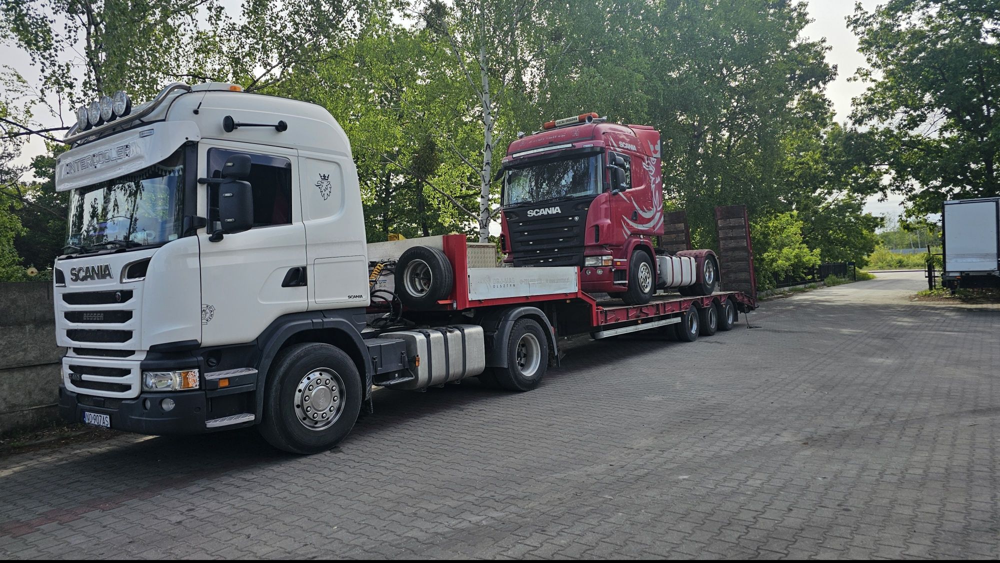Transport maszyn rolniczych, budowlanych, pojazdów, niskopodwoziowy