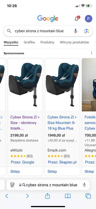 Cybex Sirona Zi i-Size obrotowy fotelik samochodowy 0-18 kg Plus