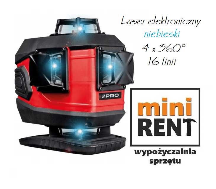 Laser krzyżowy 4x360 niebieski, niwelator wypożyczalnia Minirent.pl