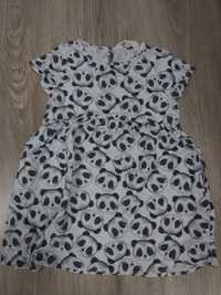 Sukienka w pandy firma H&M, wiek 3-4 lata ,rozmiar 104