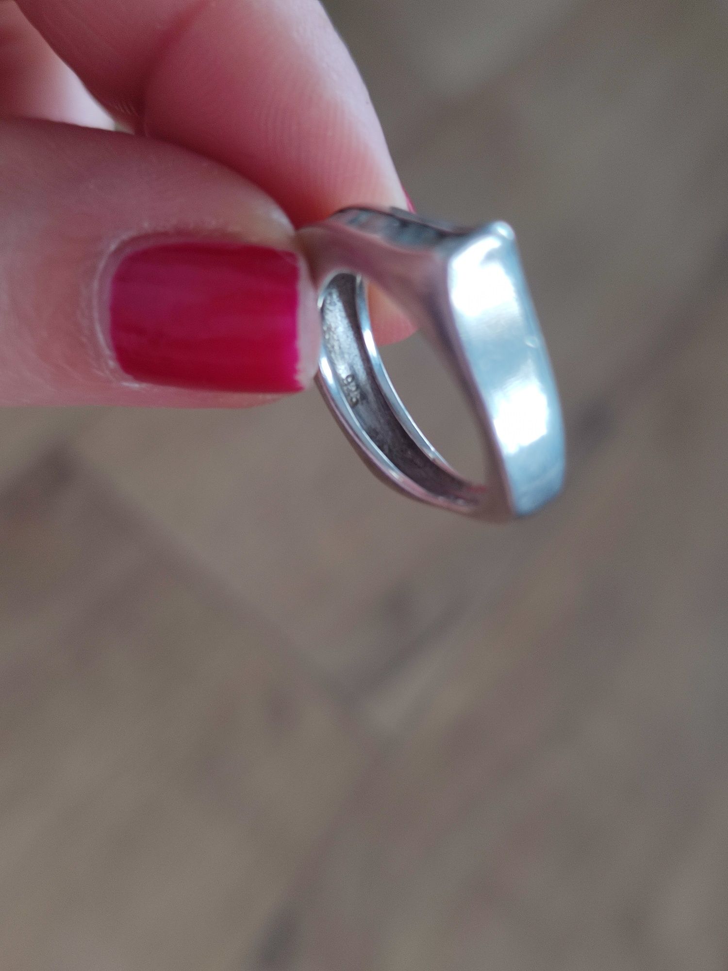Pierścionek srebrny średnica 16 mm