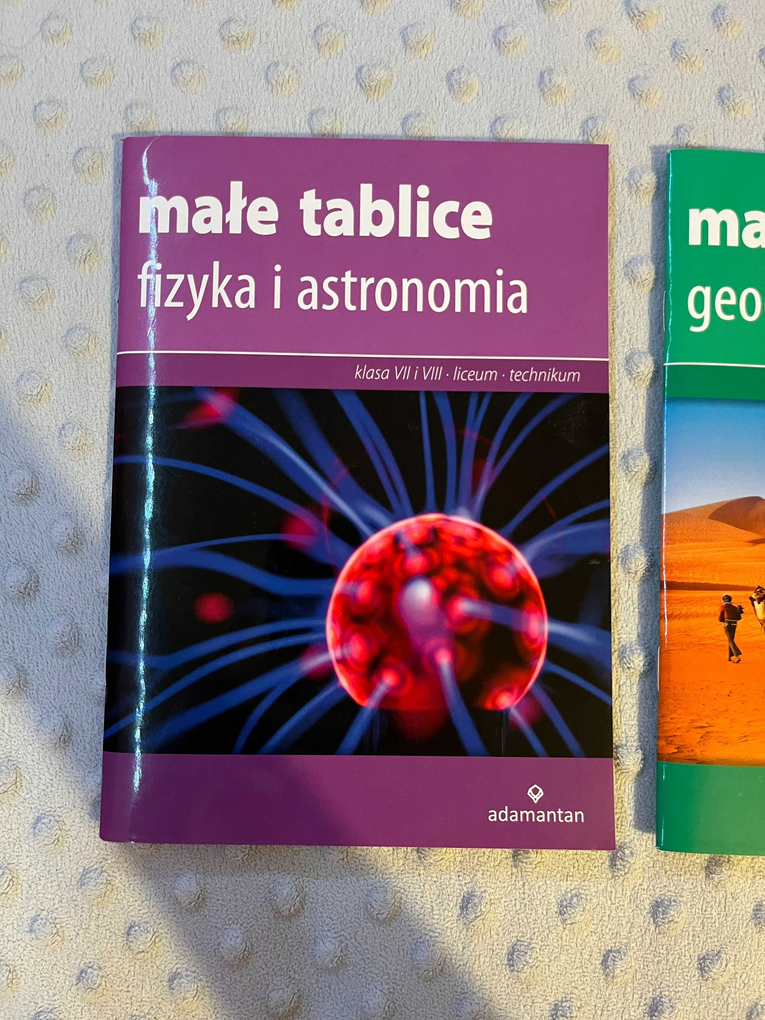 Małe tablice (geografia, chemia, fizyka i astronomia)