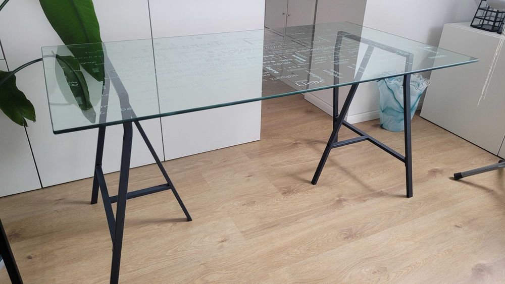 Ikea burko szklany blat LOVE - oryginalne i stylowe