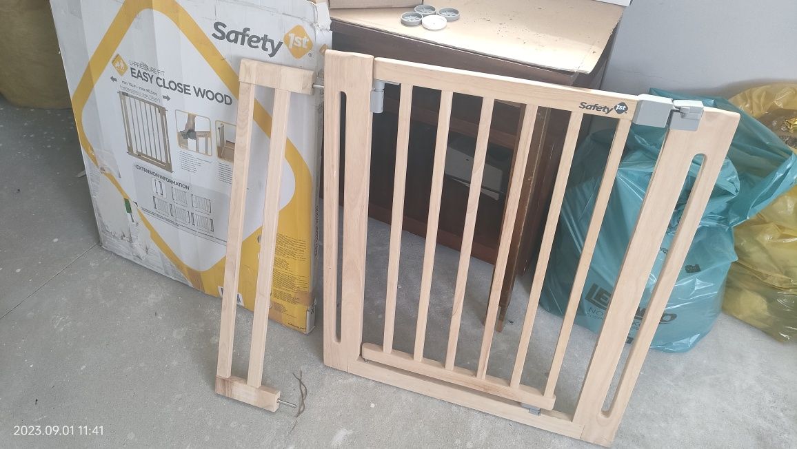Bramka drewniana Safety 1 st + dostawka