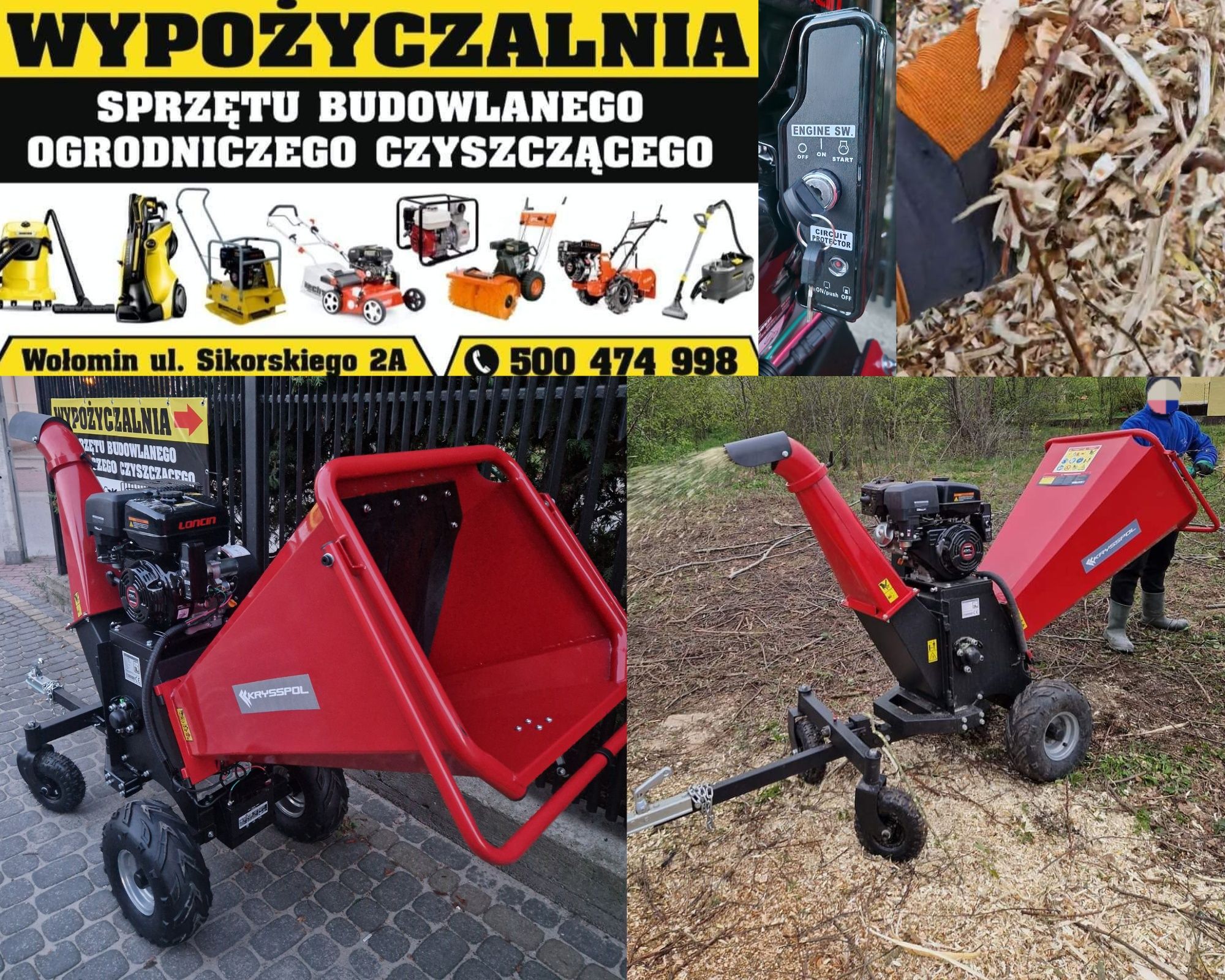Wynajem! Rębak spalinowy rozdrabniacz 15Km Wypożyczalnia!