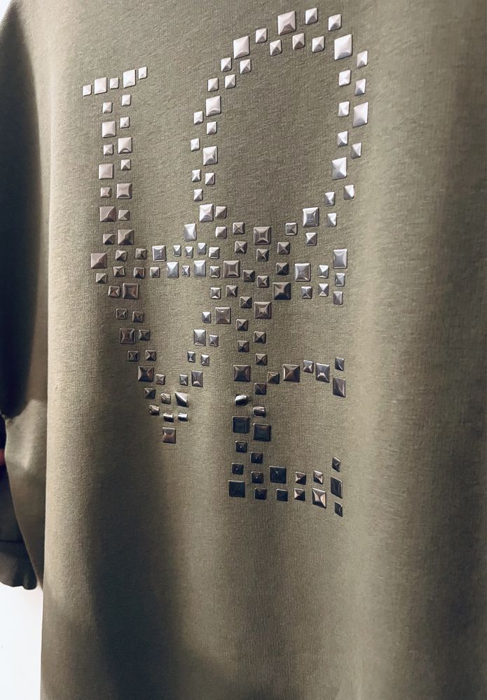 Bluza owersize Reserved M rękaw 3/4 kolor haki