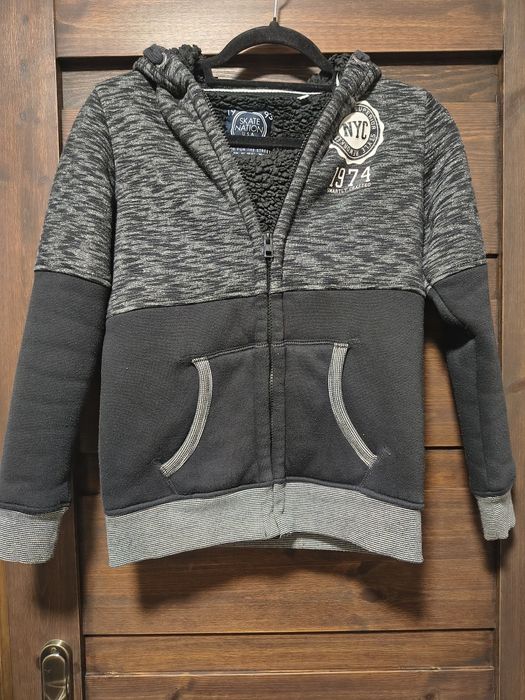 Gruba ocieplana bluza z kapturem Skate Nation 146/152