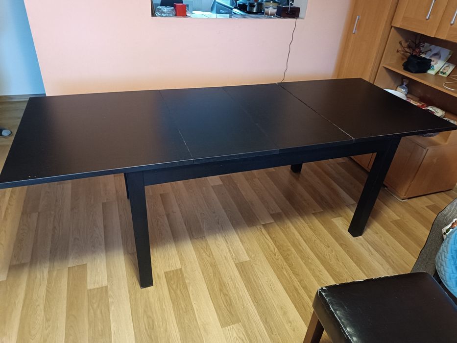 Stół rozkładany czarny