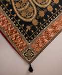 Duża chusta orient czarna bawełna paisley wzór pareo turban hijab