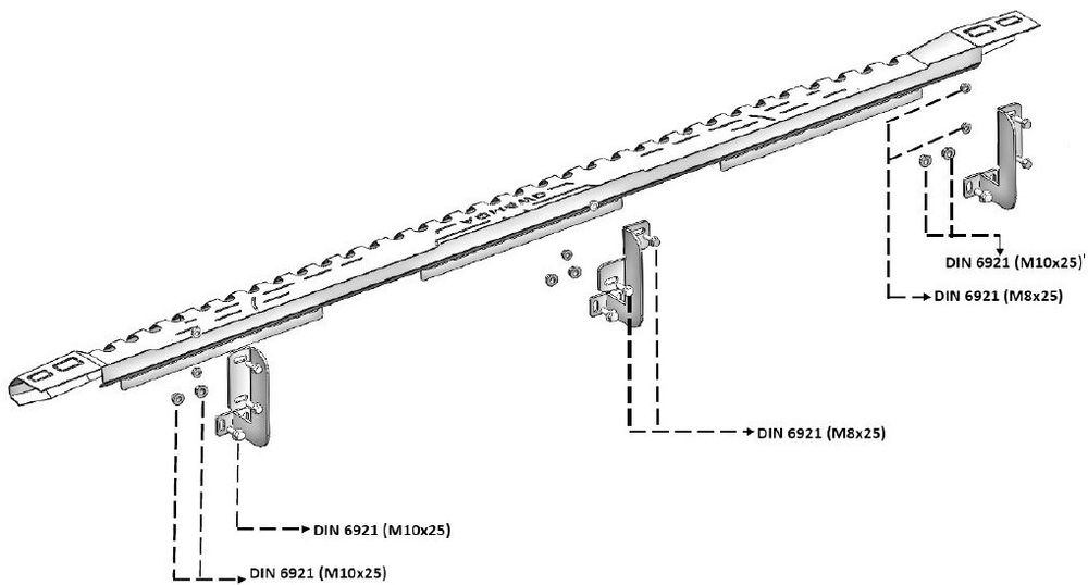 Stopnie boczne progi model T Mitsubishi L200 od 2006 do 2015