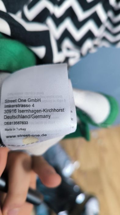 Street One Koszulka na Długi Rękaw Damska Wygodna Czarno Biała Roz 36