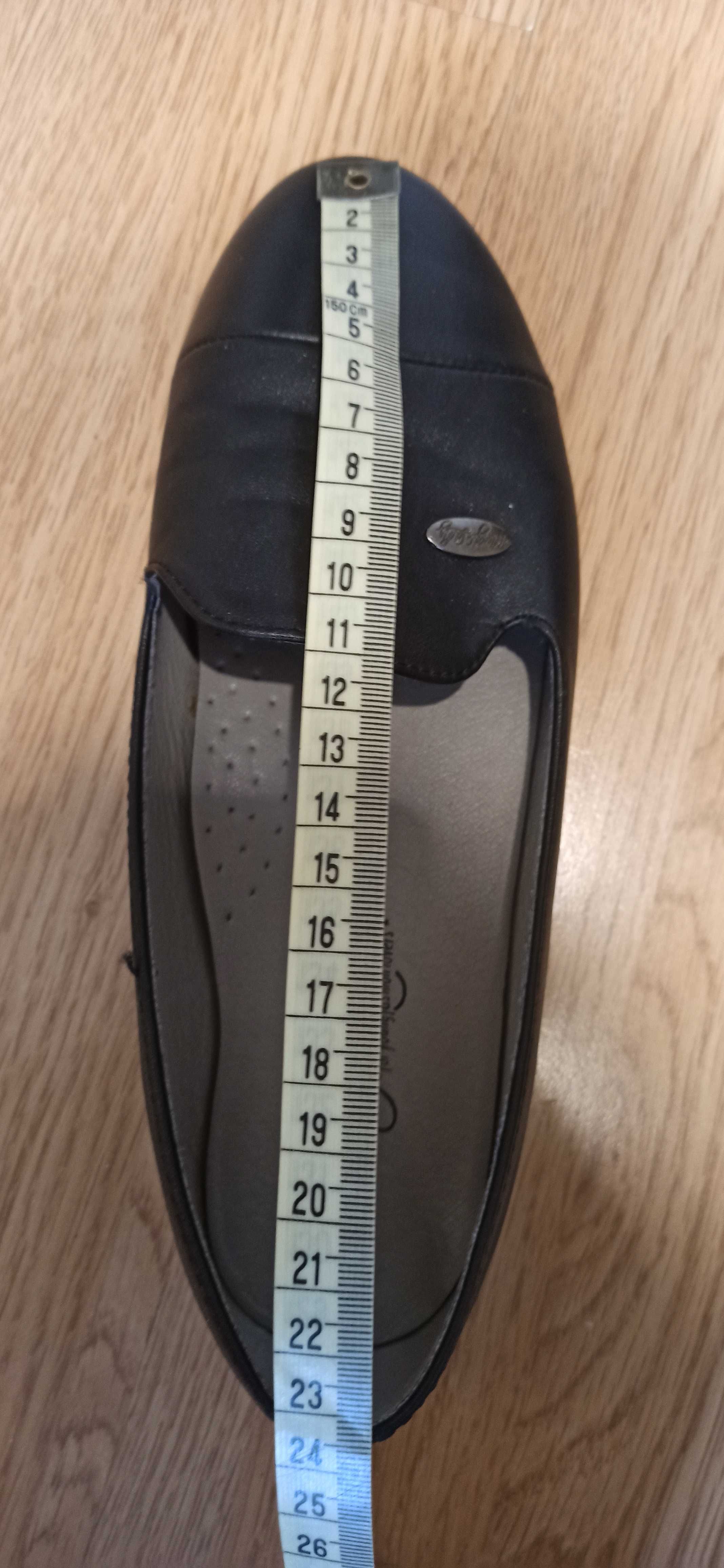 Buty dziewczęce, czarne półbuty, 36